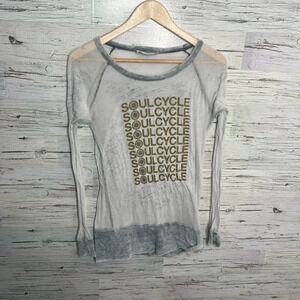 Soulcycle long  sleeve size medium gray